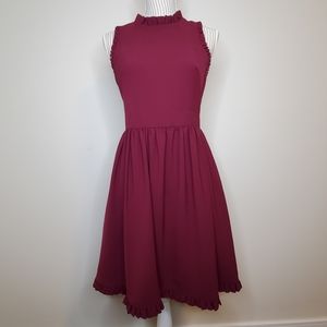 Kate Spade Plum Ma Cherie Fit & Flare Dress